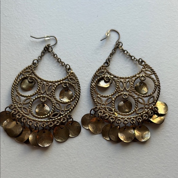 Jewelry - Elegant Gold Color Chandelier Earrings